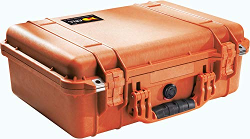PELI-1500-Wasserdichter-Koffer-fuer-Kameraausruestung-IP67-Zertifiziert-19L-Volumen-Hergestellt-in-Deutschland-Mit-Schaumstoffeinlage-Anpassbar-Orange
