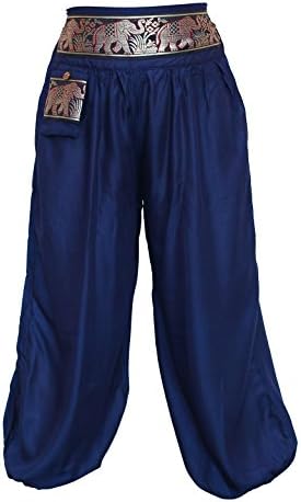 Women's Elephant Pattern Belt Harem Pants