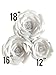 Large Paper Flower Petal Kit - White - 72 Piece Pack - Paper Flowers Decoration - Makes 3 Complete Flowers - DIY Do It Yourself - Rose (White)