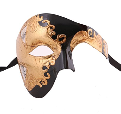 Luxury mask phantom of the opera half face masquerade m…