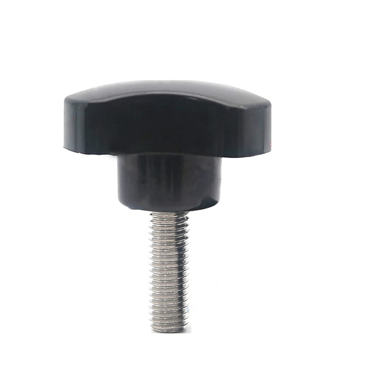 Star Knob Grip M10 x 120mm Male Thread Triangle Head Screw Clamping Knobs Handle Tightening Screw Black