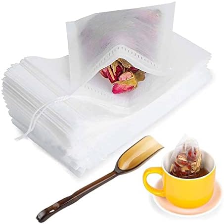 100Pcs Disposable Tea Filter Bags, Coffee Filterpaper, Fillable Tea Bag ...