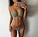 Sychle Women Bandage Push Up Swimsuit Two Piece Bikini Set Bathing Suit Thong (Small, Army Green)