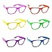 Lot of 6 Nerd Glasses Buddy Holly Wayfarer Clear Lenses (Multi Color Frames Clear enses)