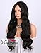 K’ryssma Dark Brown Synthetic Wigs for Women - Natural Looking Brown #2 Middle Part Wavy Long Hair Wig Heat Resistant (24inches)