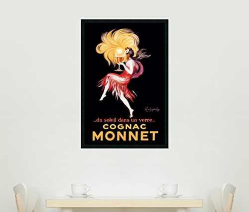 Framed Wall Art Print Cognac Monnet (ca. 1927) by Leonetto Cappiello 25.25 x 37.25
