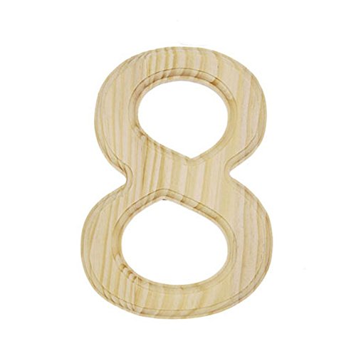 6" Blank Unfinished Wooden Number 8 (Eight)