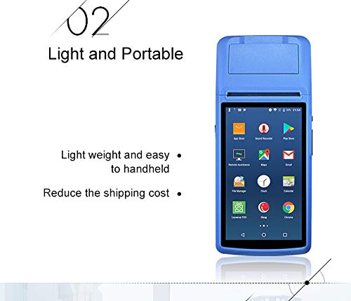JEPOD 58mm Touch Screen Handheld POS Machine with Receipt Printer PDA Android 6.0 Handheld POS Terminal WiFi Bluetooth 3G Support OTG - Thumbnail 5