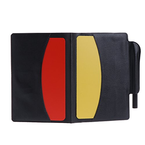 Hacloser Soccer Referee Wallet Sport Football Coach Notebook with Red Card and Yellow Card (1)