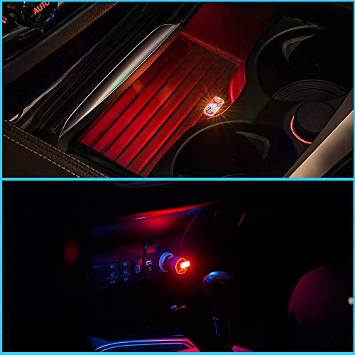 BukNikis USB Car LED Atmosphere lights Mini LED Ambient Kit Car Accessories Lighting Universal (Red, 2 PCS) - Thumbnail 7