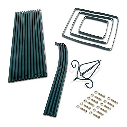 Relaxdays 2X Rankturm, Garten Obelisk, freistehende Rankhilfe für Kletterpflanzen, Ranksäule, Metall, HBT 192 x 35 x 35 cm, grün – Bild 5