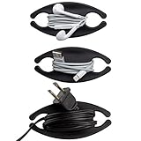Bobino (3 Pack) Cable Buddy Cord Organizer Reusable Cable Management System For Home Electronics