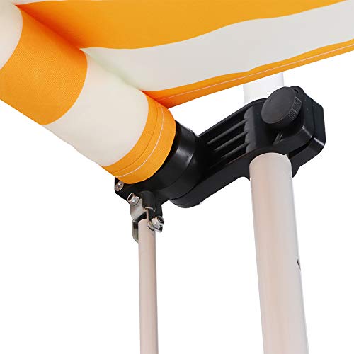 YCSD 3,5 X 1,2m Markise Einziehbar Balkonmarkise Klemmmarkise Sonnenschutz Garten,Für Gartenhaus Fenster Balkon Tür… – Bild 8