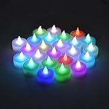 Instapark LCL-C24 Battery-powered Flameless Color changing LED Tealight Candles, Two Dozen Pack