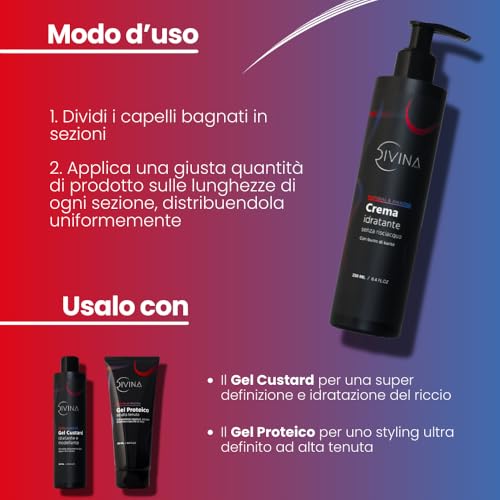 DIVINA BLK Natural & Amazing Afro Natural & Amazing Leave-In Moisturising Cream with Shea Butter for Wavy Curly Super Curly Hair