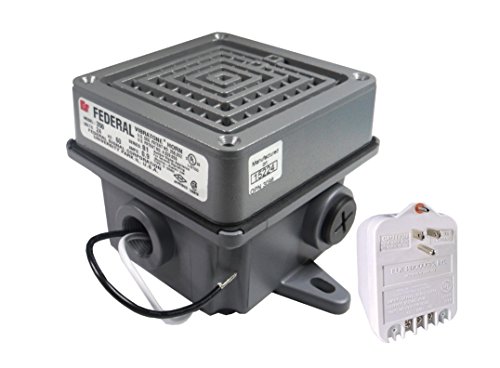 Linortek Netbell-2-2Buz IP-Based Extra Loud Break Time Alarm Buzzer, Industrial Factory or Warehouse Buzzer System,Remote Controlled Bell Timer with Two Federal Signal 350-024-30 Vibratone Horns