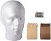 Bargain Paradise Styrofoam Wig Head With Wig Accessories – One Male Styrofoam Mannequin Head With 12 Wig Caps And 50 Wig Pins – Wig Supplies Set