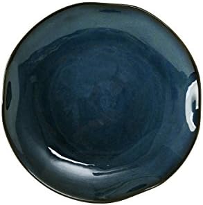 TuxtonChina GAN-006 Plate, 10-1/4" Dia., Round, Microwave & Dishwasher Safe, Oven Proof, Fully vitrified, Lead-Free, Ceramic, TuxTrendz, Artisan, Night Sky, Pack of 12