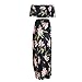 Maxi Dresses Side Split for Women 2 Piece Off Shoulder Bodycon Dress S