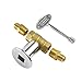 Stanbroil 1/2-Inch Straight Quarter-Turn Shut-Off Valve Kit for NG LP Gas Fire Pits with Polished Chrome Flange, 3-inch Key and 3/8 Male Flare x 1/2 NPT Fittings x 2 primary