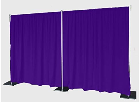 AK-Trading 8ft x 5ft Polyester Fabric Backdrop Background Drapes for Pipe and Drape - Medium Purple