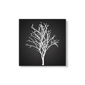 Framed Canvas Wall Art for Living Room, Bedroom Abstract Trees Canvas Prints for Home Decoration Ready to Hang - 16x16 inches
