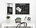 DesignOvation Beatrice Framed Magnetic Chalkboard Monthly Calendar, 23x29, White