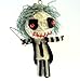Beetlejuice Voodoo String Doll with Knife Key Chain Handmade Undead Corpse