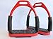 Lift Sports 5 Inch Horse English Flexible Safety Stirrups Irons Bendy Riding RED/Black/Orange/Maroon/Blue/Silver/Polish Rubber Protection (5 Inch, Silver)thumb 4