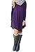 Kissky Women's Basic Simple Solid Long Seelve Loose Tshirt Derss with Pockets