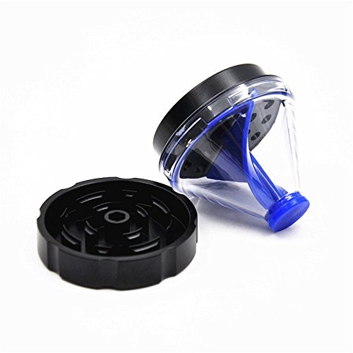 Magnetic Funnel Herb Grinder Helix Double Chamber | Stash Lab Technologies (Black)