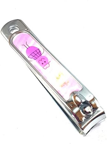 Stainless Steel Nail Clipper Graphic Design 1 pack (Pink)