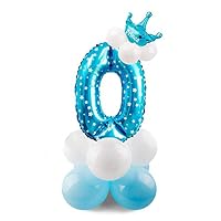 Fenido Number Shape Children Aluminum Balloon Decoration for Birthday Party Straws