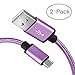 for Samsung S7 Charger Cable, Benicabe (6FT 2-Pack) Micro Sync and Fast Charging Cord for Samsung Galaxy S7 Edge/ S6 Note 5, Nexus,Kindle, Android Charger and More (Lilac Purple)