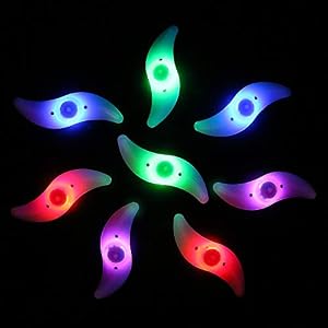 LED Bike Wheel Lights 8Pcs Willow Leaf Bicycle Spoke Lights Portable Waterproof Three Modes Decorative Safety Warning…