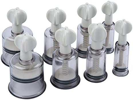 Chinese Professional Cupping Set, Aolvo Manual Twist Suction Vacuum Cupping Therapy Machine, Nipple Enlargement Without Pump Suction Massage 8 Cups