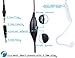 Arama Wired Cell Phone Earpiece Anti-Radiation with Air Tube and Noise Canceling Mic for iPhone Samsung Blackberry LG HTC Huawei ZTE Mobile Phone and Smartphones with 3.5mm Headset Jack(B201MP)