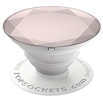PopSockets: Collapsible Grip & Stand for Phones and Tablets - Rose Gold Metallic Diamond