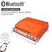 Portable Vintage Record Player for 7-inch Vinyl, 2-Speed Bluetooth Turntable with Tone Control Speaker, Rechargeable Battery (Orange)thumb 1