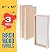 U.S. Art Supply Unfinished Birch Wood Canvas Panels for Painting, 3 Pack of 8x16 inch - Artist Gallery 1-1/2