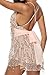 WERIDEDIRT Sequin Backless Casual Tassel Summer Beach Mini Club Party Dress for Women (Gold, M)