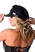 Velvet Kitten Cop Hat with Badge in Black Police Costume Accessory - One Size