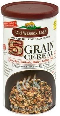 Old Wessex Ltd. All-Natural 5 Grain Cereal, 18.5-Ounce Canisters (Pack of 12) ( Value Bulk Multi-pack)