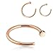 Rose Gold IP Over 316L Surgical Steel WildKlass Nose Hoop (Sold by Piece)