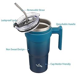 Konokyo 20 oz Tumbler with Handle and 2 Straw 2