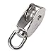 VORCOOL 32mm Swivel Stainless Steel Wire Rope Single-sheaved Pulley Roller