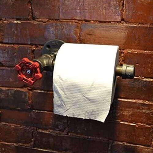 INDUSTRIAL URBAN RETRO WALL MOUNT IRON PIPE TOILET PAPER ROLL HOLDER…