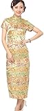 Blingland Ten Buttons Long Chinese Cheongsam Dresses Party Dresses for Women