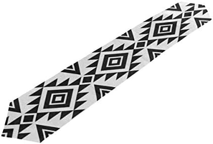 All agree Table Runner Black White Aztec Stylish Home Decor Dresser Scarves Table Cloth Runner Coffee Mat for Wedding Party Banquet Decoration 13 x 70 inch