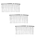 3 Pcs Wire Silver Hair Comb Wedding Bridal Make Veil Crafts Supply DIY 3 Inch